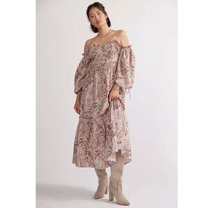 House of Harlow 1960 Paisley Print Tent Cottagecore Midi Dress